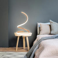 Lámpara De Mesa Nórdica LED Moderna En Acrílico Y Metal Para Lectura Y Decoración De Habitación Dormitorio Sala De Estar Estudio Luz Nocturna - details 8