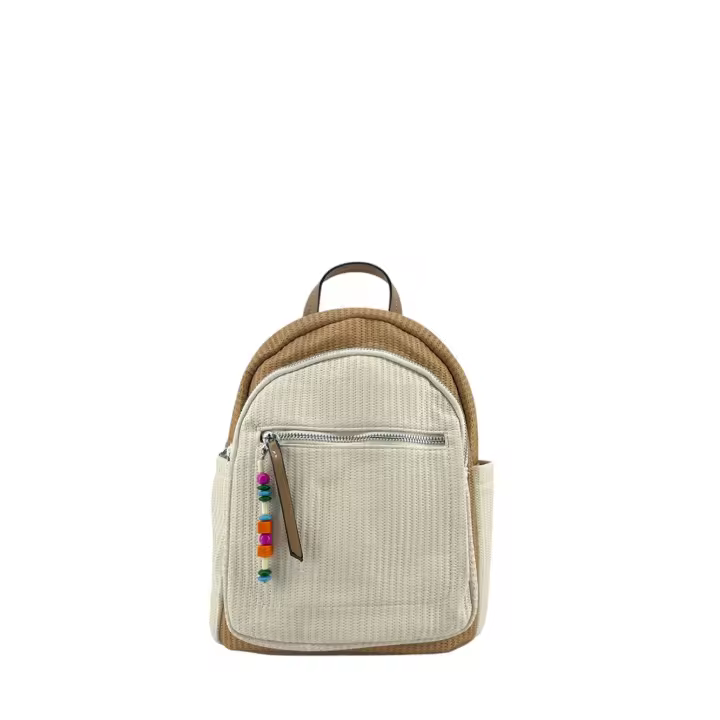 MODELISA Bolso Mochila Multicompartimento Estilo Casual Verano Bicolor Correa De Hombro Ajustable Mujer - 1