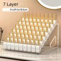 Exhibidor De Maquillaje Acrílico Transparente Multicapa 3/5/7 Estante De Almacenamiento Para Esmaltes De Uñas Y Joyas Organizador Simple Montaje Fácil - details 2