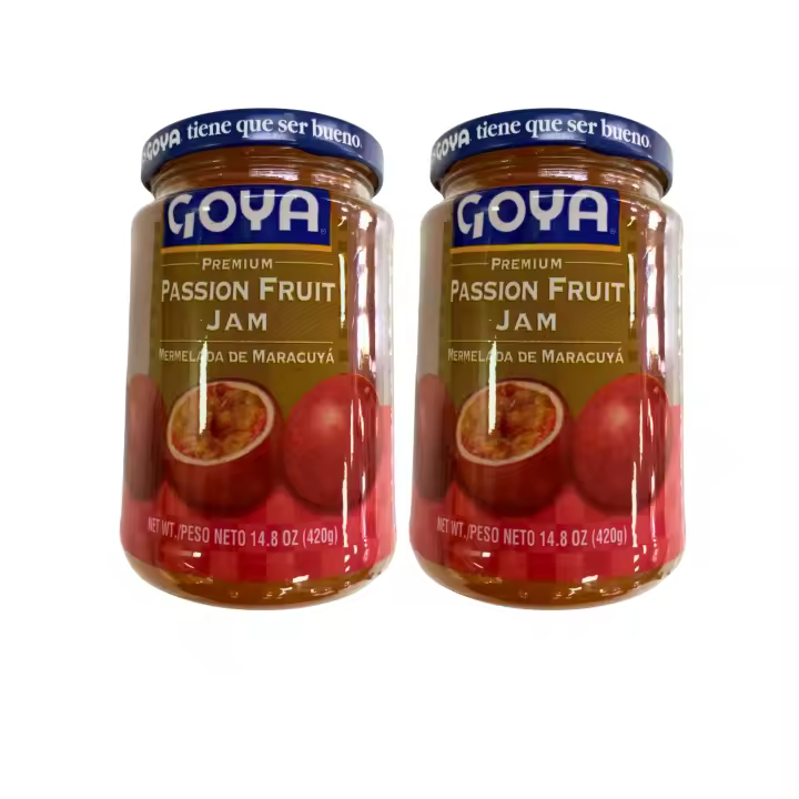 2 BOTES DE MERMELADA DE MARACUYA 420G. GOYA.REPÚBLICA DOMINICANA ALTA CALIDAD - 1