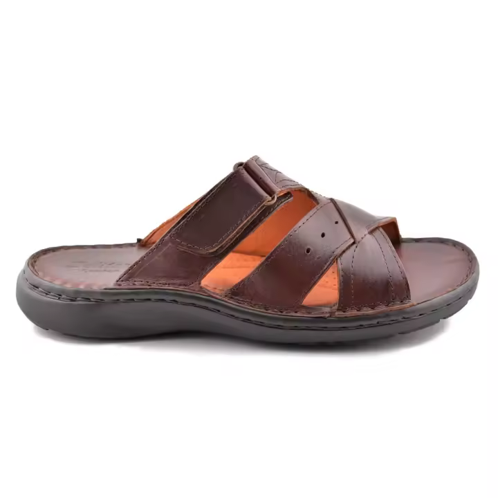 Sandalias de hombre marrones de piel by Innovation Piel Piel Piel rellena de gel - 1