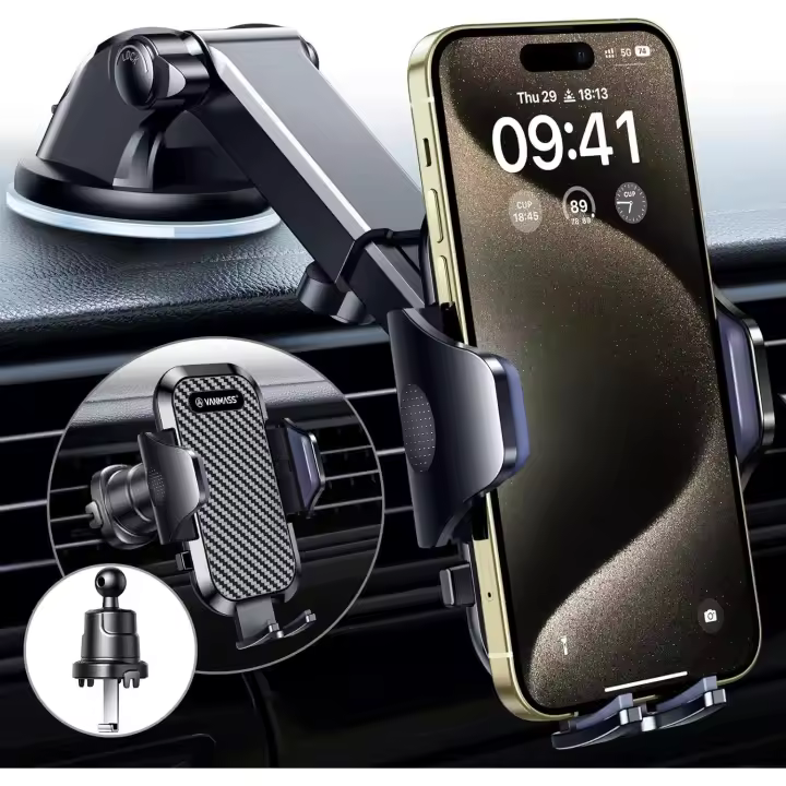 Soporte universal para teléfono móvil, para salpicadero, parlantes, ventilatón, furgoneta, accesorios para Automóvil - 1