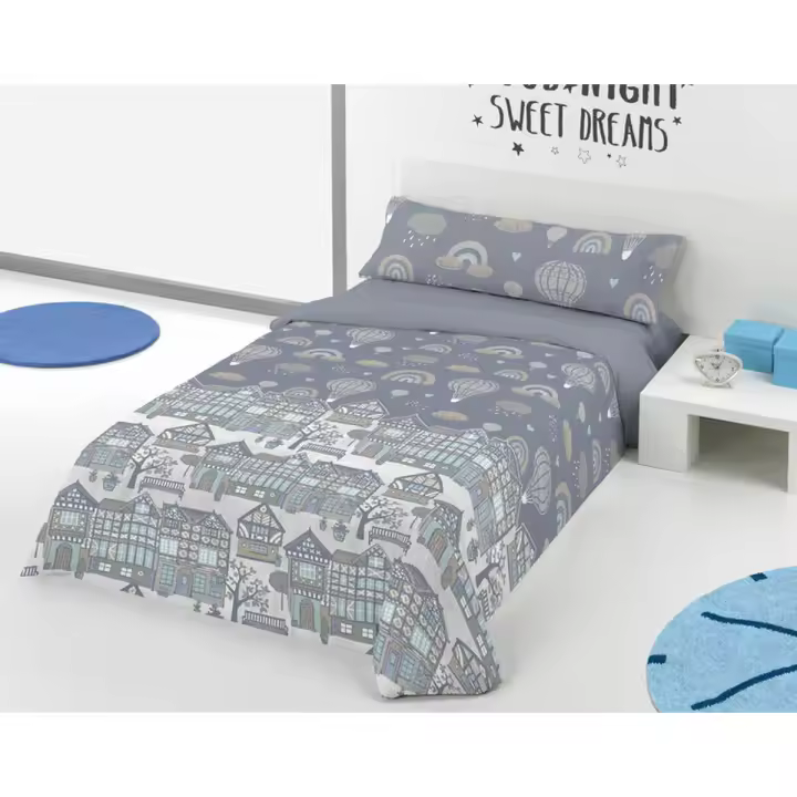 Funda Nórdica Pierre Cardin GLOBOS Azul 144 Hilos 180 x 230 cm - 1