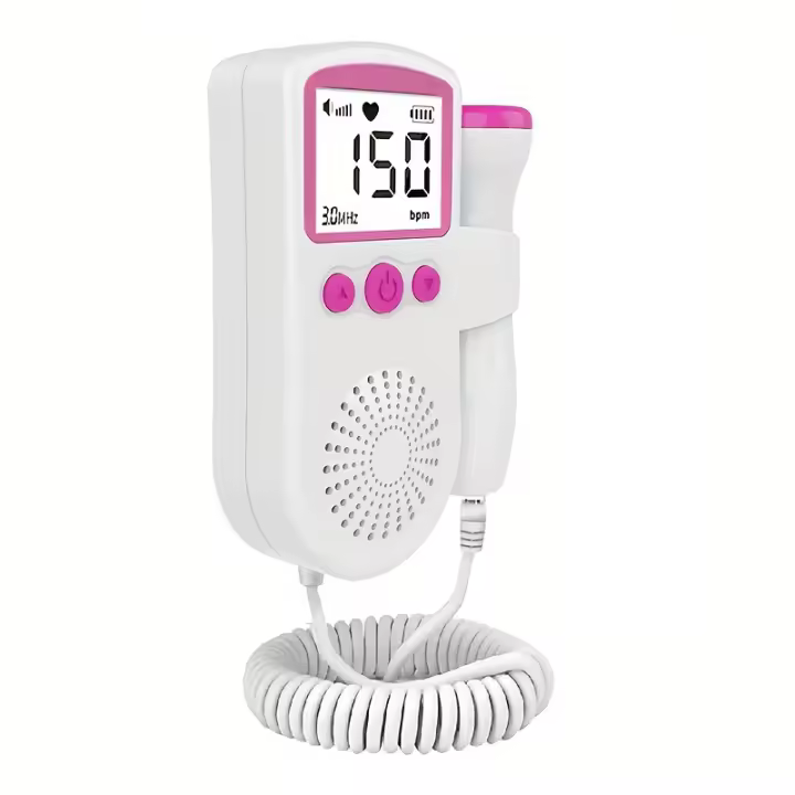Monitor de Frecuencia Cardíaca Fetal Médico 3,0 MHz Detector Latidos Del Bebe Estetoscope Doppler Para Salud Materna - 1