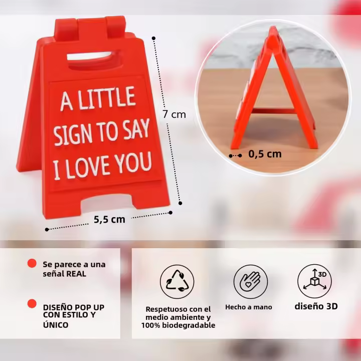 Mini Signo 'Te Amo' Para Días Románticos Regalo De San Valentín Para Novia O Novio Ideal Para Bodas Y Compromisos - 1
