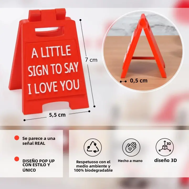 Mini Signo 'Te Amo' Para Días Románticos Regalo De San Valentín Para Novia O Novio Ideal Para Bodas Y Compromisos - 1