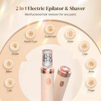 Depiladora y Afeitadora eléctrica 2 en 1 para mujeres Conduroma, depilación facial recargable USB, removedor de pelo portátil con luz LED para cara, piernas, bikini-350mAh batería de litio Gl - details 2