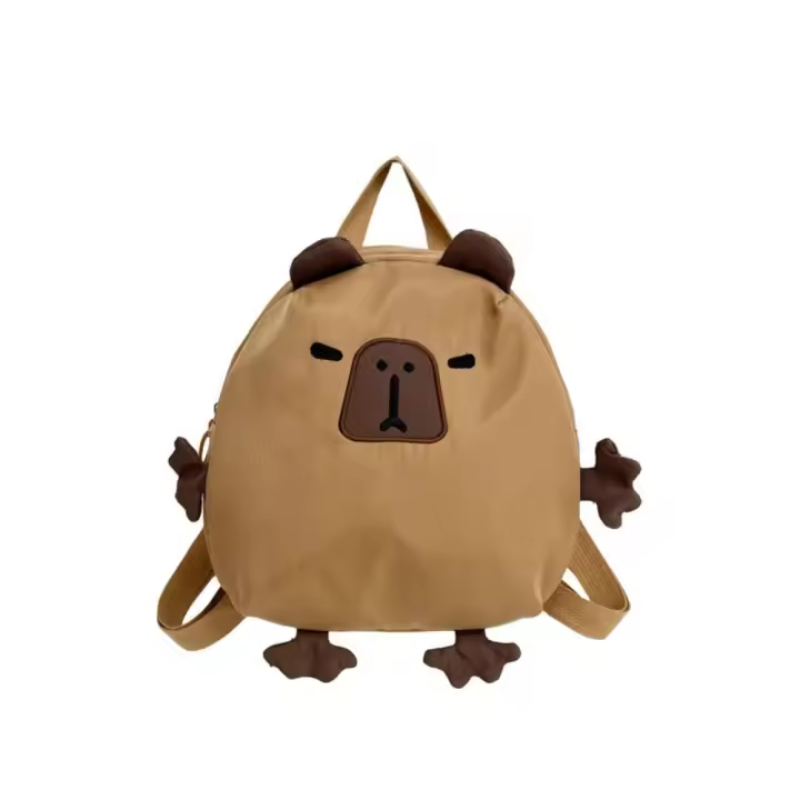 Mochila De Nylon Kawaii Capybara Para Escuela Mochila Grande De Capacidad Para Portátil Dibujos Animados Infantiles Viajes Casual Bolsas De Libros - 1