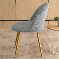 Cubierta De Silla Curva De Poliéster Y Spandex 1PC Protección Pequeña Para Sillas De Comedor Estilo Europeo Para Hotel Y Cocina - details 3