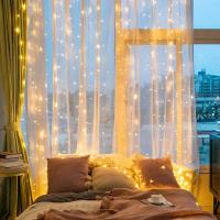 Luces De Cinta LED USB Para Cortina Con Control Remoto Decoración De Festival Para Pared Y Jardín Conectable Luz De Hada Para Dormitorio Y Exterior - details 29