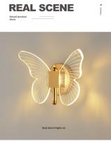 Lámpara De Pared Mariposa Luces Modernas Minimalistas Nórdicas Para Sala De Estar Dormitorio Pasillo LED Iluminación Interior - details 13