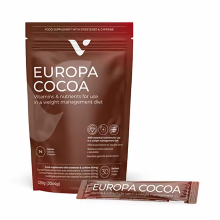 VALENTUS Valentus Europa Cocoa -30 Sticks, Bebida de Cacao para Control de Peso y Aumento de Metabolismo - 1