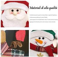 Paquete de 6 bolsas para cena navideña, muñeco de nieve y alce de Papá Noel, decoración de mesa (utensilios no incluidos) - details 3