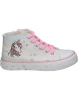BUBBLE | Lonas Bubble para niña – Zapatillas altas color blanco – Zapatillas con unicornio – Calzado con cordones y cierre de cremallera – Casual – Zapatillas Altas de Alta Calidad – Modelo J5007 - details 0