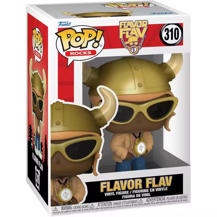 Funko Pop! Rocks: Flavor Flav - Figura de Vinilo Coleccionable - Idea de Regalo- Mercancia Oficial - Juguetes para Niños y Adultos - Music Fans - Muñeco para Coleccionistas y Exposición - 1