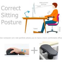 Ergonom Reposabrazos para escritorio, soporte de muñeca para teclado, cojín de ratón, cojín de espuma de memoria para computadoras, ordenador portátil, trabajo, juegos (2 piezas) - details 0
