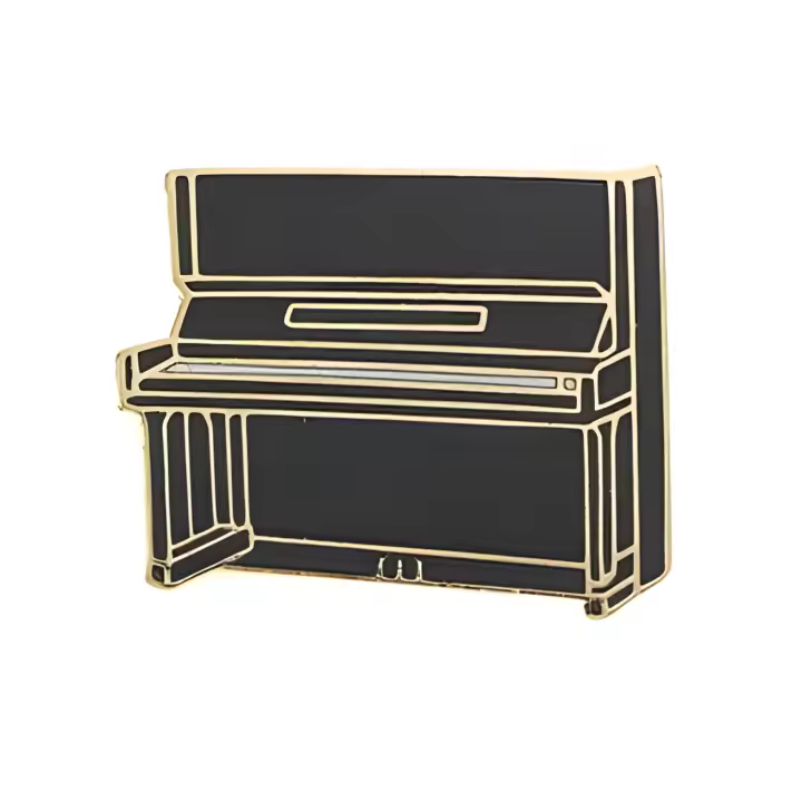MINI PINS-Piano Vertical (Negro) (4cm) - 1