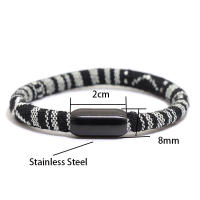 Pulsera Bohemia Unisex Acero Inoxidable Con Imán 8mm Cadena Pulsera Turca Minimalista Regalo Para Pareja Amor Joyas - details 5