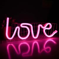 1pc Luz De Noche LED En Forma De AMOR Mini Signo Neón Piloto Para Decoración De Pared Hogar Dormitorio Y Fiesta De Niños - details 1