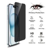 3Pcs Protector De Pantalla De Privacidad Para iPhone Anti-espía Vidrio Templado Compatible Con Modelos 11 XR X XS MAX 8 plus 12 13 14 15 pro Max Mini - details 3