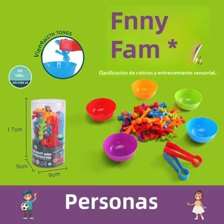 Juguete Educativo Montessori Arcoíris De Conteo Y Alineación De Colores Juego De Alineación De Animales Para Niños Entrenamiento De Motricidad Finas Regalo - 1