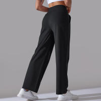 Pantalones Rectos De Pierna Ancha Para Mujer Casual Pantalones De Oficina Cintura Alta Holgados Para Danza Leggings Sin Costuras De Nylon - details 23