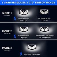 Lámpara De Pared Solar LED 100 LEDs Con Sensor De Movimiento Impermeable Para Exterior Jardín Patio Luz De Muralla Contemporánea - details 4