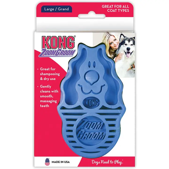 KONG - ZoomGroom - Cepillo para Perro, para peinar y enjabonar - para Perros - 1