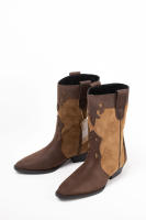 Paloma Wang Botas cowboy mujer combinadas con tacón bajo - details 16