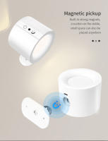 Lámpara De Pared LED Con Control Táctil Doble Cabeza Rotable 360° Luz Nocturna Inalámbrica En 3 Colores Para Dormitorio - details 9