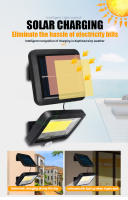 Luz Solar Recargable Con Sensor De Movimiento Exterior 1/4/6 COB Luz De Pared Impermeable Emergencia Calle Jardín Porche LED - details 5