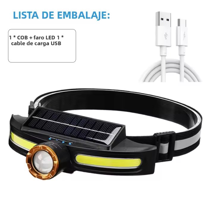 Lámpara De Pescar Con Luz LED Y COB Super Brillante Recargable Con Pantalla Electrónica Inteligente Y Varias Modos De Iluminación - 1