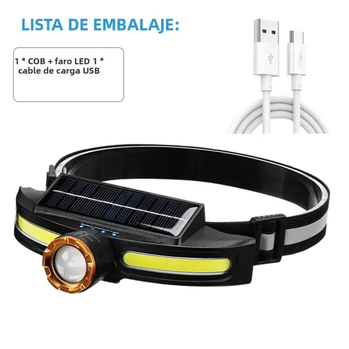 Lámpara De Pescar Con Luz LED Y COB Super Brillante Recargable Con Pantalla Electrónica Inteligente Y Varias Modos De Iluminación - 1