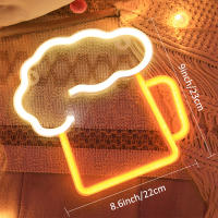 Luz De Neón LED USB/Batería Para Decoración De Pared Fiesta Barra De Cerveza Artículos De Noche Forma Musical Sin Certificación De Origen - details 25