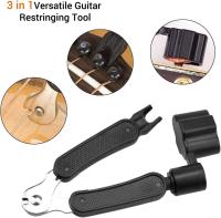 Guitar String Winders Tool 3-In-1 Multifunctional Guitar Tool String Cutter Guitar String Pin Puller Guitar Bridge Pin Puller  (Black) - details 1