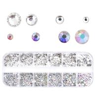 Kit De Rhinestones Para Uñas 3D Planos Y Laminados AB Y Transparentes De Vidrio Accesorios Para Manicura DIY Adornos De Uñas - details 5