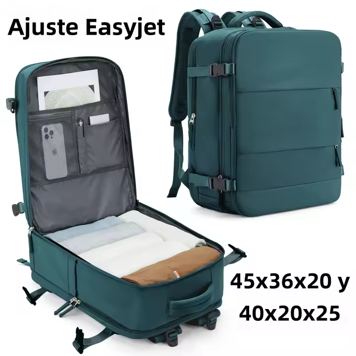 Mochila De Viaje Para Avión Easyjet Cabin Bag 45x36x20 Cm Ryanair Carry-Ons 40x20x25 Cm Para Hombres Y Mujeres Con Compartment Para Laptop Mochila Suave De Nylon Capacidad 20-35 Litros - 1