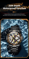 Reloj Mecánico Automático Para Hombre OUPINKE 3196 Acero Inoxidable Negro Luminoso Y Resistente Al Agua De 50M Con Esfera Skeleton Y Correa De Acero Inoxidable - details 17