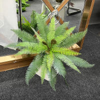 Gran Ferni Artificial De Palma Tropical Plantas Falsas Para Decoración De Jardín Al Aire Libre Hojas Caídas De Plástico Colgante En La Pared - details 1