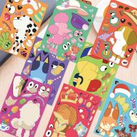 Puzzle De Dibujos Animados Para Niños 8 Pcs Pegatinas De Rostro DIY Decoración Juguete Educativo Regalo Para Niños - details 2