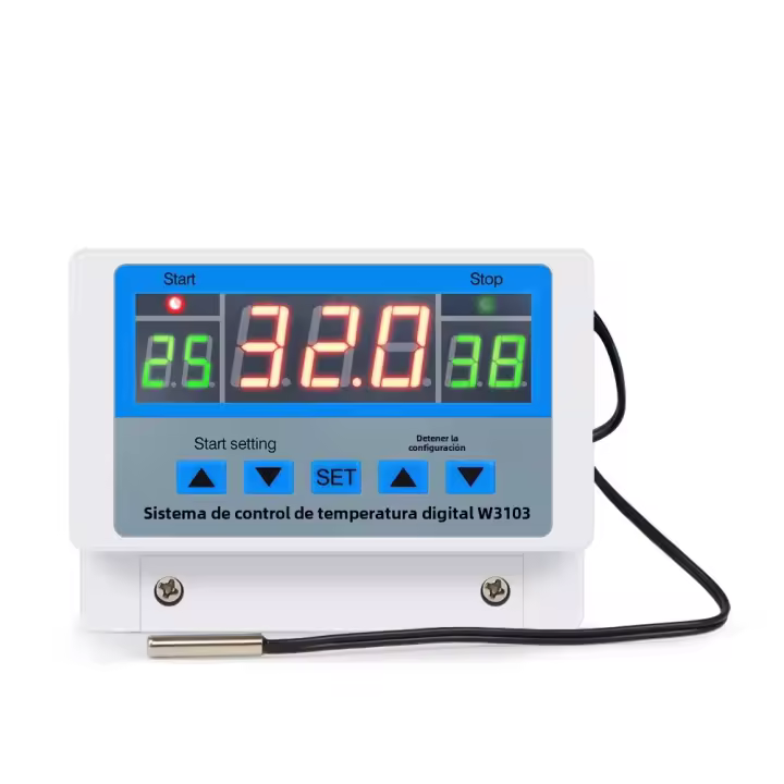 Controlador De Temperatura Digital XH-W3103 220V Thermostat Automático Ajustable 30A Alta Potencia Rango -19 a 99℃ Para Industrial - 1