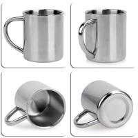 Taza De Café De Acero Inoxidable Térmica Doble Capa Con Asa Antideslizante Para Bebidas Calientes Y Frías Viaje Deportivo Moderno - details 4