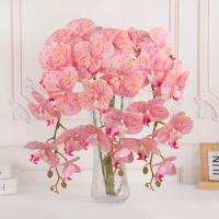 1pc Arco De Mariposa De Seda Con 9 Cabezas Orquídea Falsa 69/100CM Para Decoración De Hogar Y Bodas Flores Artificiales Para Decoración Interior - details 1