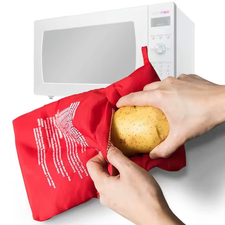 Bolsa para asar patatas en microondas bolsa de cocinado rápido en 4 minutos apto para patata, pan, hortalizas y otros alimentos - 1