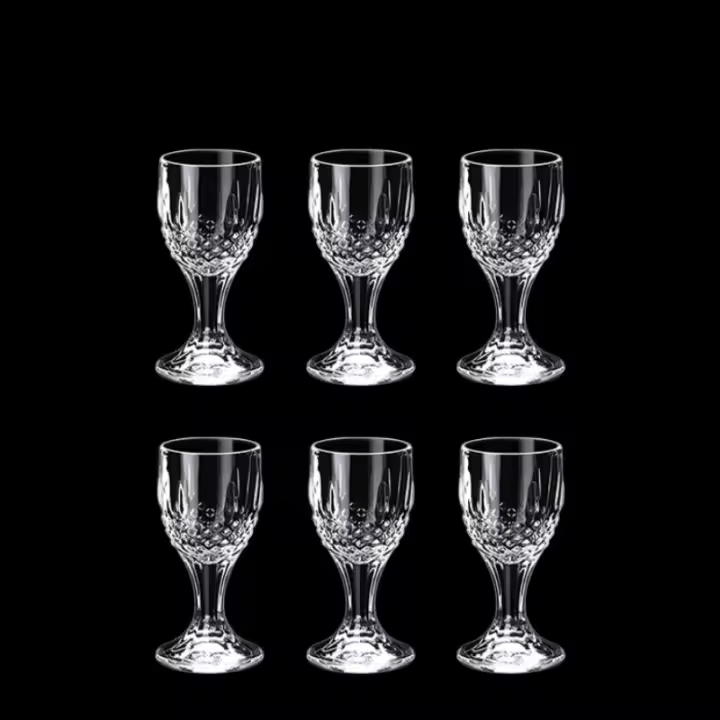 Juego De 6 Copas De Vidrio Para Bebidas Ecológicas Y Duraderas Conjunto De Dispensador De Vino Y Licor - 1