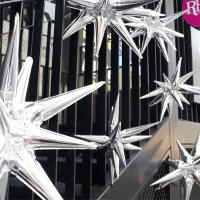 2Pcs Globos De Aleación De Hierro 22 Pulgadas Estrella De 4D Explosión De Estrella Pentagrama Para Decoración De Fiestas Navidad Cumpleaños Boda - details 2