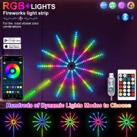Tira De LED RGBIC Colorida Con Control Por Voz Y Timer Para Ambiente Fuegos Artificiales USB Para Decoración De Hogar Y Musica - details 14