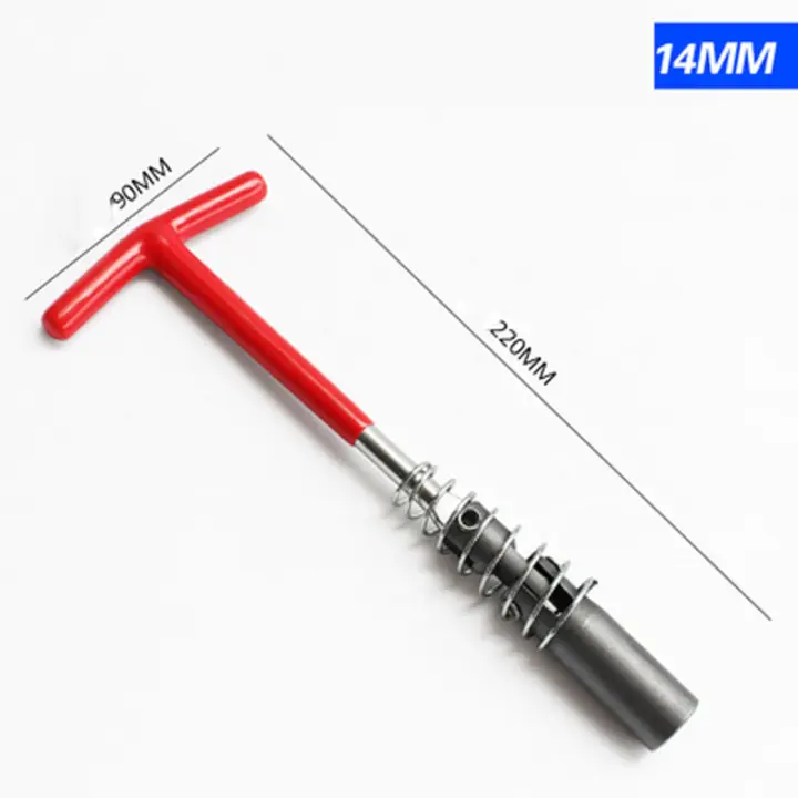 Llave De Encendido Universal En Forma De T Para Quitar Y Poner Los Encendidos De Automóvil Y Motocicleta 14 16 21 Mm De Acero Cromo-vanadio - 1