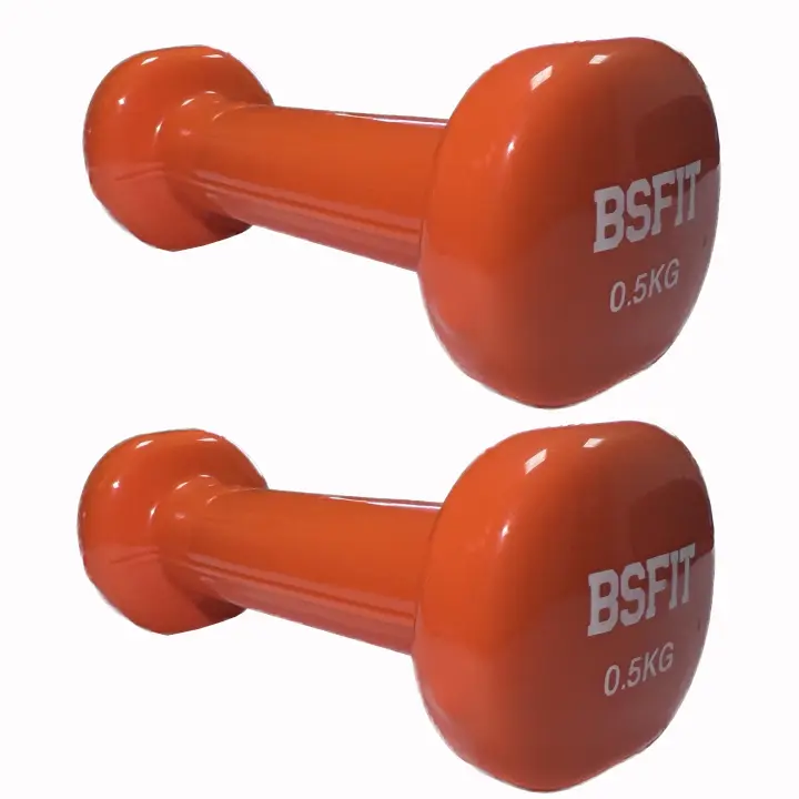 Mancuernas Antideslizantes BSFIT de Vinilo 0,5 Kg a 10 Kg - Gimnasio en Casa - 1