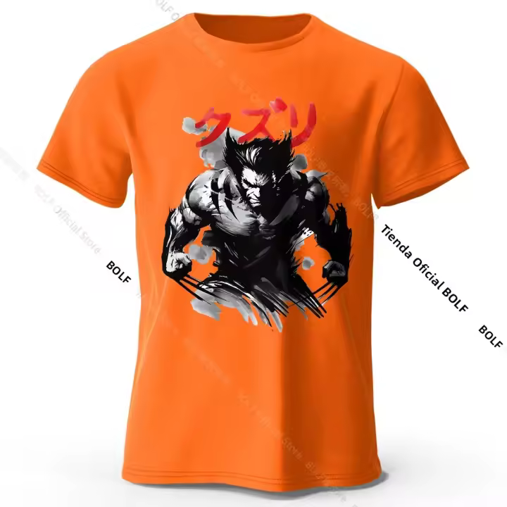 Camiseta De Algodón 100% Para Hombre Wolverine Con Impresión De Pintura Oversized Artística Para Mujer Tops De Verano Streetwear Fusionado - 1